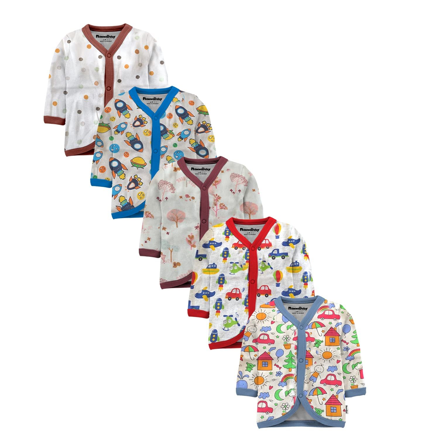 Tinchuk Baby Boy’s & Baby Girl’s Printed T-Shirt/Jhabla/Nightsuits with Assorted Prints- Multi-Pack Tinchuk Baby Boy’s & Baby Girl’s Printed T-Shirt/Jhabla/Nightsuits with Assorted Prints- Multi-Pack