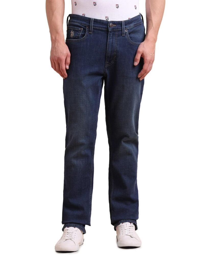 U.S. Polo ASSN. Denim Jeans for Men – Slim Straight Fit, Mens Jeans for Office & Regular Wear