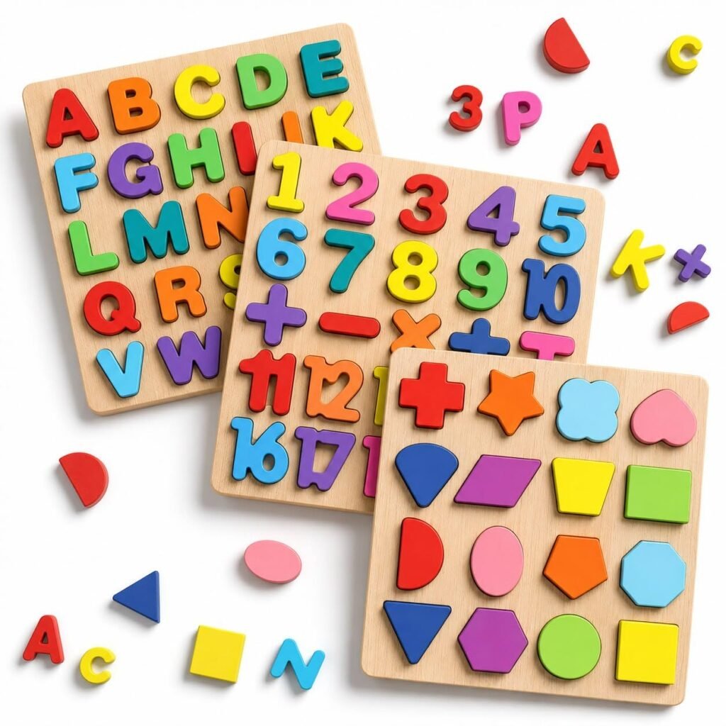 Novo Baby Wooden Learning Educational ABCD Board for Kids, Activity Toys for Toddlers & Preschoolers | ABCD Puzzle Set | Puzzle Toys for 2 Years Old Boys & Girls (Alphabets, Numbers & Shapes) Novo Baby Wooden Learning Educational ABCD Board for Kids, Activity Toys for Toddlers & Preschoolers | ABCD Puzzle Set | Puzzle Toys for 2 Years Old Boys & Girls (Alphabets, Numbers & Shapes)