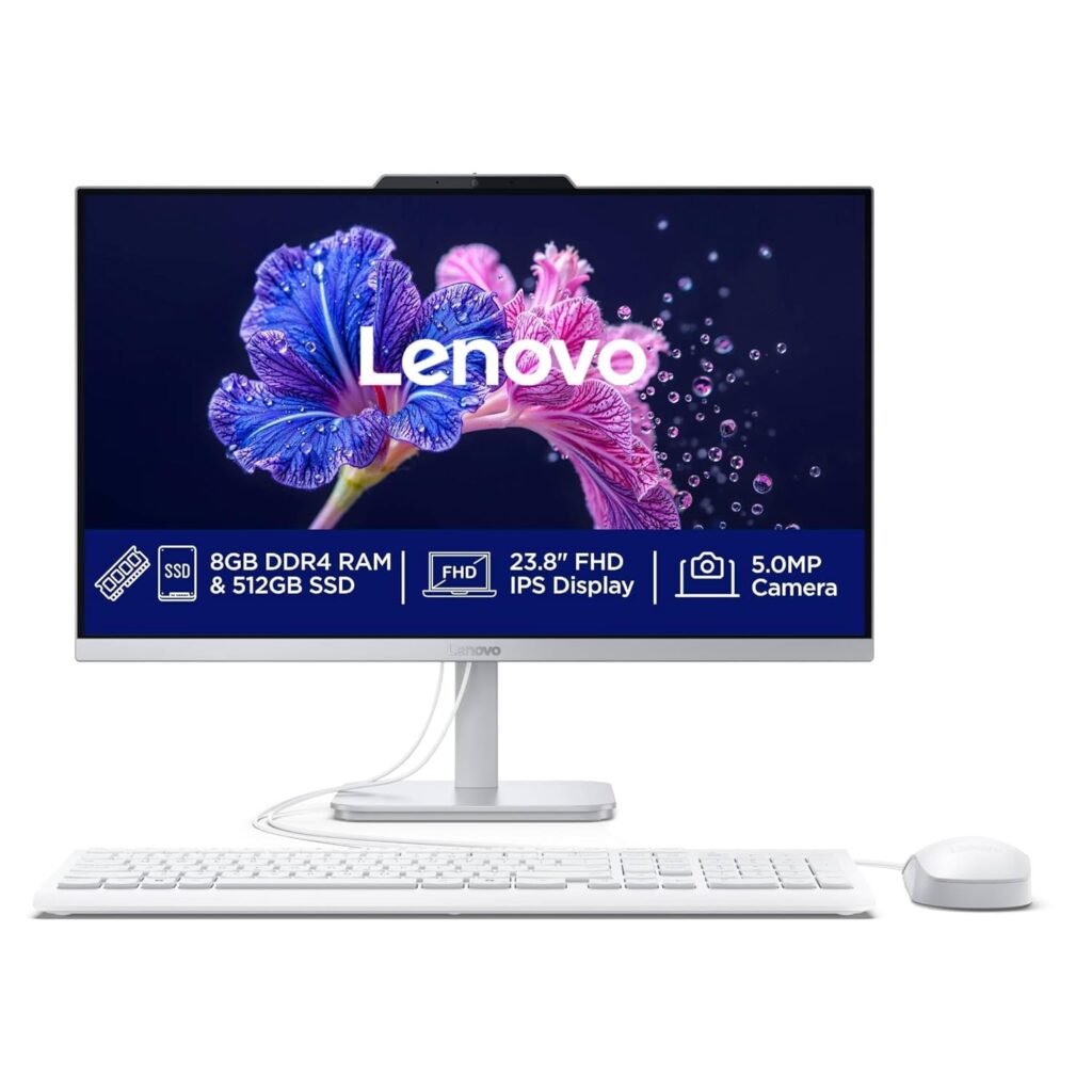 Lenovo A100 All in one Intel® Core™ i3-N305 23.8″ FHD (1920×1080) 3-Side Edgeless All-in-One Desktop (8GB/512GB SSD/Win11/MS Office 2024/5MP Camera/USB Calliope Keyboard & Mouse) F0J6005GIN Lenovo A100 All in one Intel® Core™ i3-N305 23.8″ FHD (1920×1080) 3-Side Edgeless All-in-One Desktop (8GB/512GB SSD/Win11/MS Office 2024/5MP Camera/USB Calliope Keyboard & Mouse) F0J6005GIN