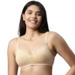 Enamor Smoothening Women’s Cotton Everyday Balconette T-Shirt Bra – All Day Comfort, Full Support, Padded, Wirefree, Medium-Coverage – A017