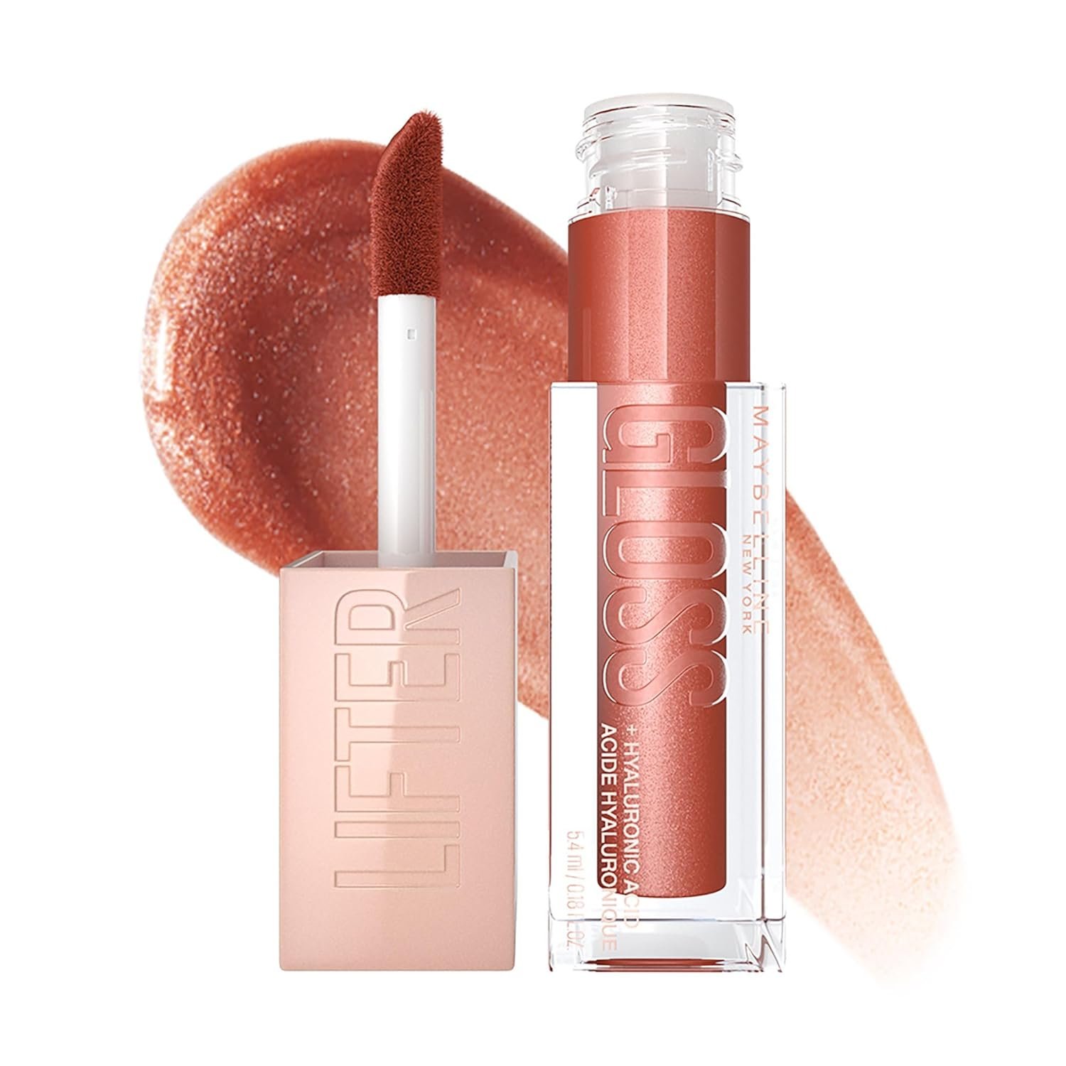 Maybelline New York Smooth And Non-sticky Lifter Gloss – Topaz | Tinted Lip Gloss With Hyaluronic Acid for Hydrated & Plump Lips | Non-Sticky application | Long-lasting Fuller & Lifted Look | 5.4ml Maybelline New York Smooth And Non-sticky Lifter Gloss – Topaz | Tinted Lip Gloss With Hyaluronic Acid for Hydrated & Plump Lips | Non-Sticky application | Long-lasting Fuller & Lifted Look | 5.4ml