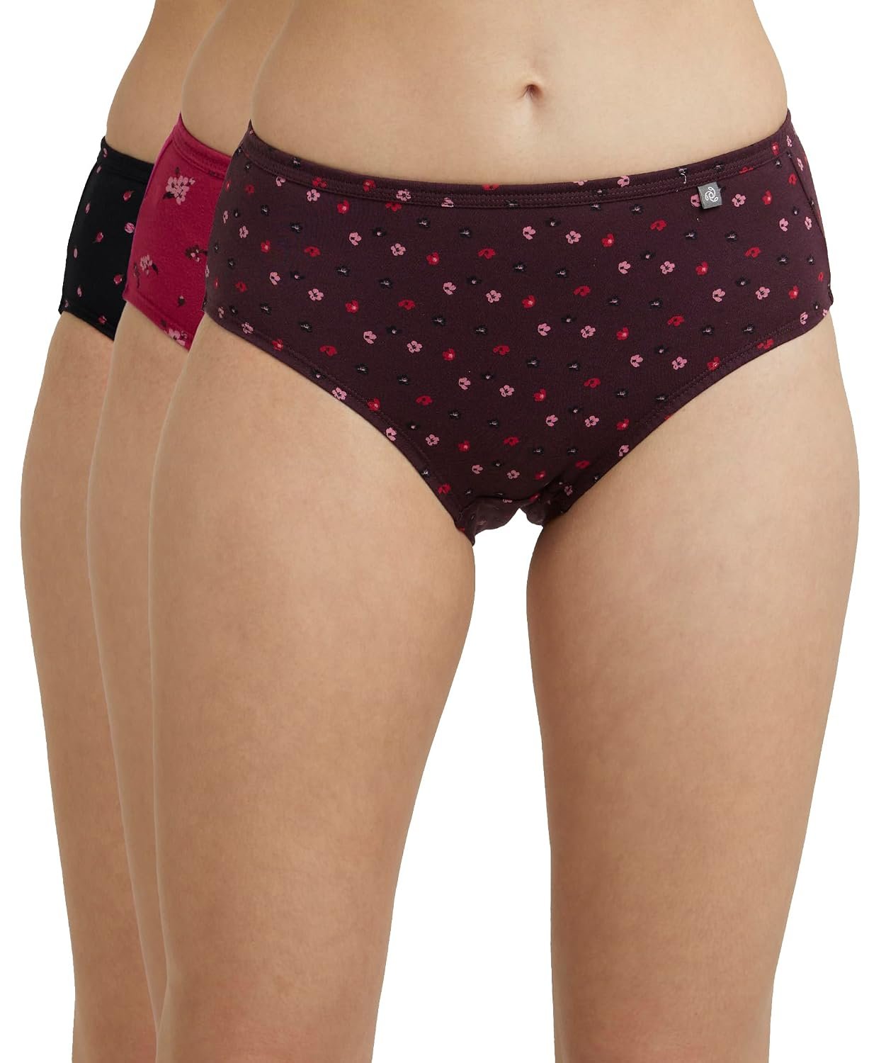 Jockey 1406 Women Cotton Hipster (Pack of 3, Colors & Prints May Vary)
