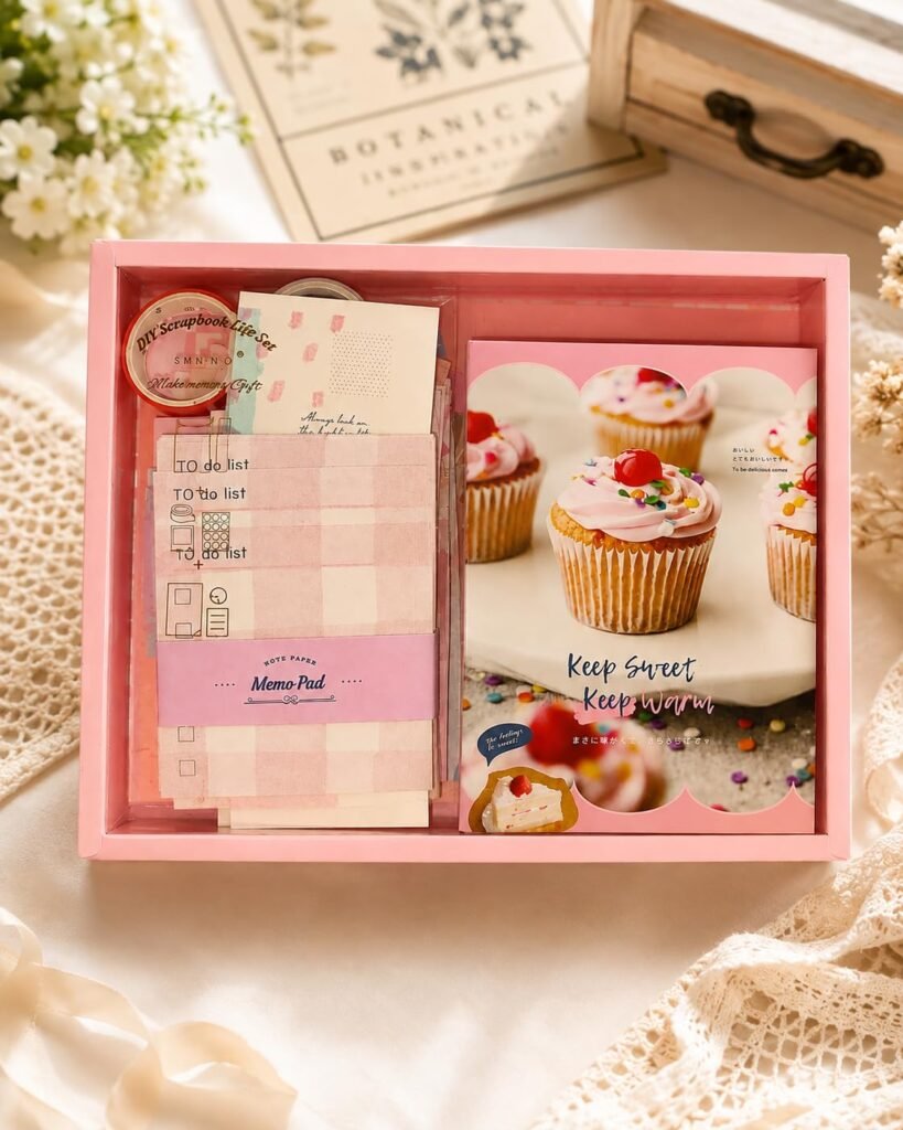 DIY Scrapbook Kit for Girls, Creative Scrapbook Making Set with Memo Pad, Decorative Papers, Stickers, Washi Tape & Note Cards, Scrapbooking Craft Kit for Kids, Journaling & Handmade Gift DIY Scrapbook Kit for Girls, Creative Scrapbook Making Set with Memo Pad, Decorative Papers, Stickers, Washi Tape & Note Cards, Scrapbooking Craft Kit for Kids, Journaling & Handmade Gift