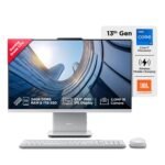 Lenovo IdeaCentre AIO Intel Core i7-13620H 24″ FHD (24GB RAM/1TB SSD/Win11/Microsoft 365 Basic + Office Home 2024/Wireless Charging/Wireless EOS Keyboard & Mouse,Grey) All-in-One Desktop