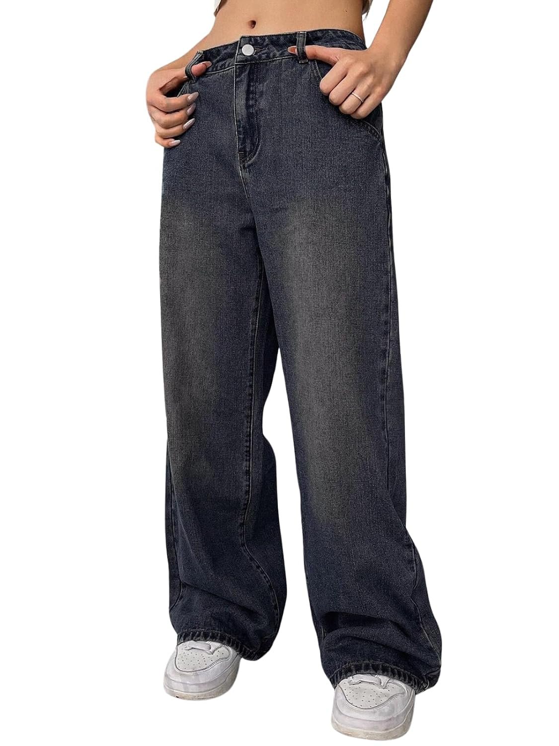 GRECIILOOKS Baggy Jeans for Women | High Waist Wide Leg Stylish for Girls Trendy Women’s Pant | Loose Jean for Women’s | Jean for Womens