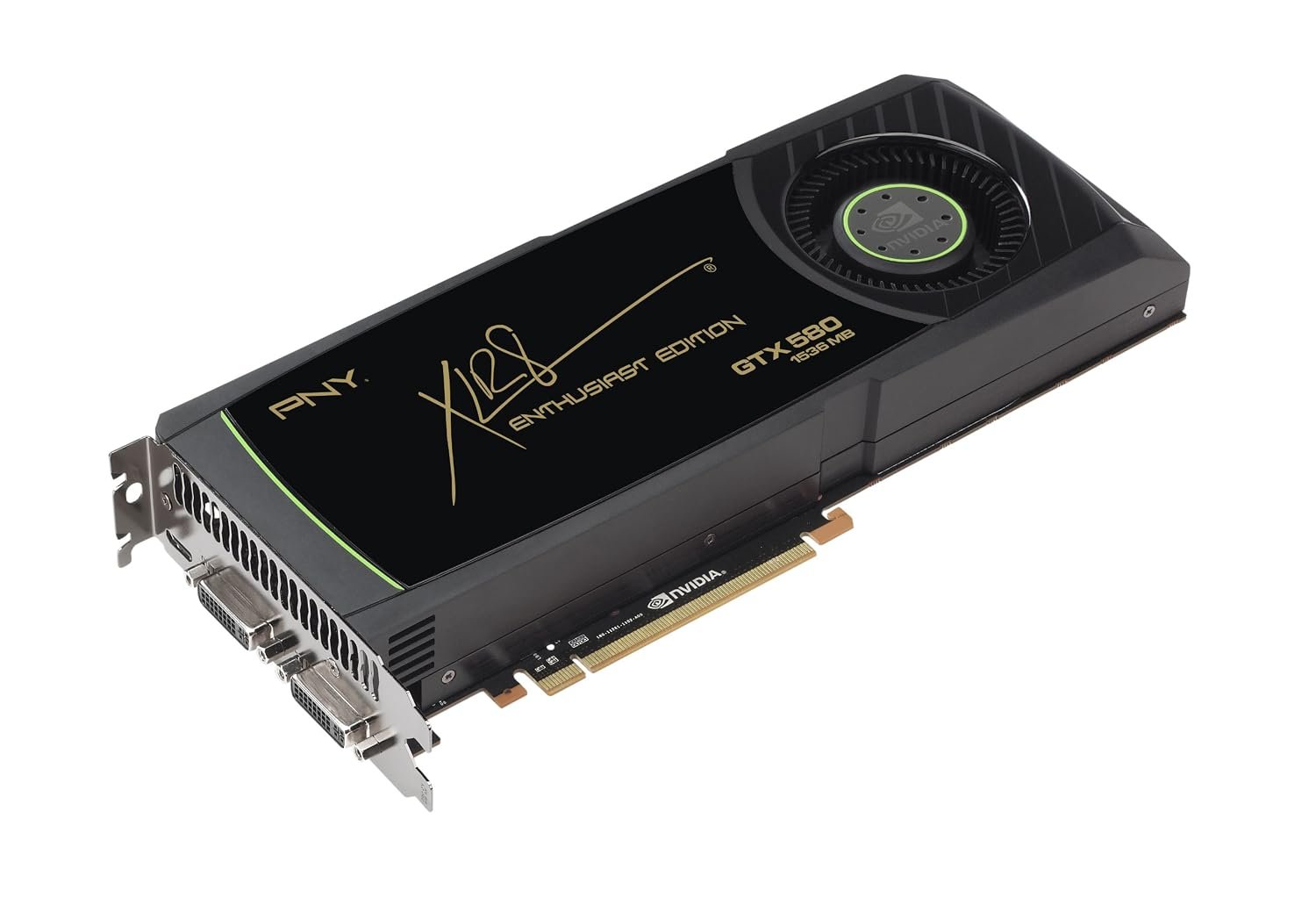 PNY XLR8 GeForce GTX 580 1536MB GDDR5 PCI-Express 2.0 DVI-I+DVI-I+HDMI mini Graphics Card VCGGTX580XPB