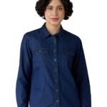 Amazon Brand – Symbol Women Denim Shirt (Regular Fit | Full Sleeve) (Available in Plus Sizes)