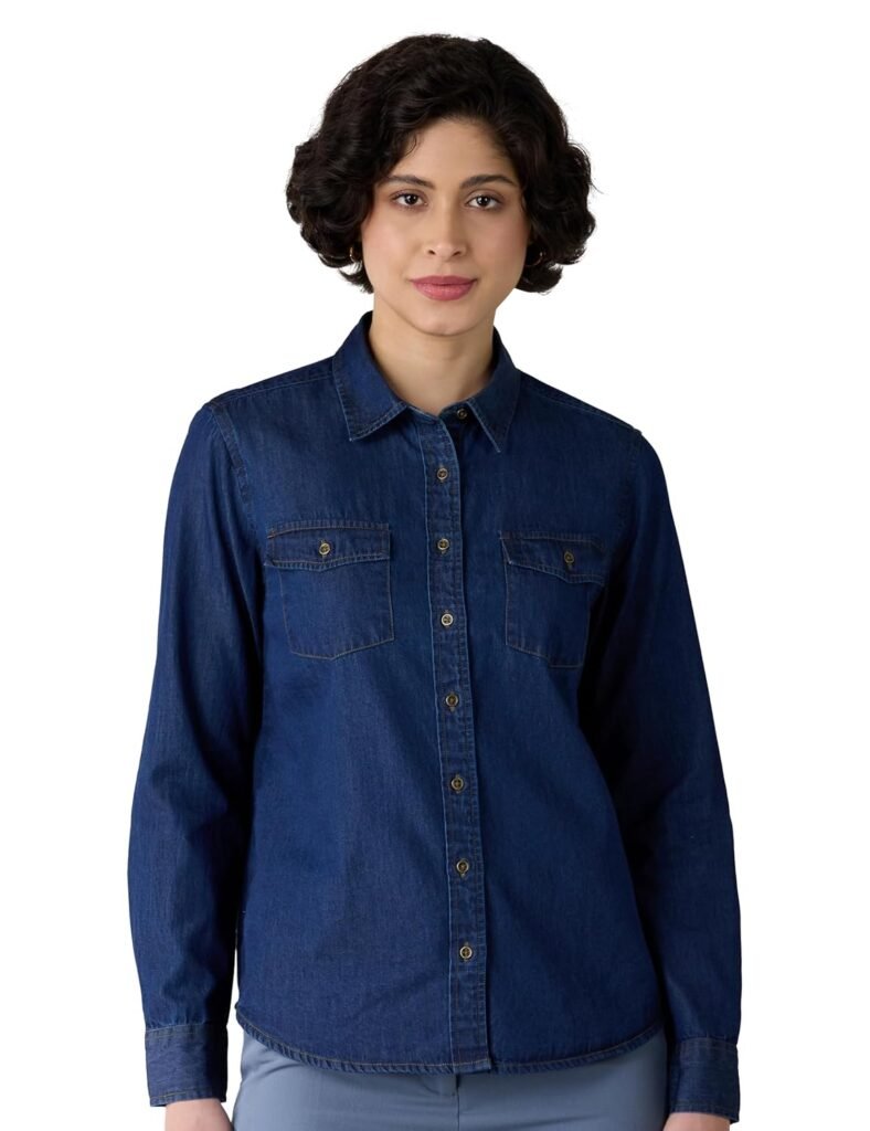 Amazon Brand – Symbol Women Denim Shirt (Regular Fit | Full Sleeve) (Available in Plus Sizes) Amazon Brand – Symbol Women Denim Shirt (Regular Fit | Full Sleeve) (Available in Plus Sizes)