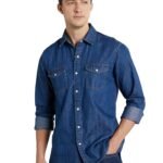 Symbol Premium Men’s Casual Cotton Denim Shirt | Regular Fit | Available in Plus Sizes