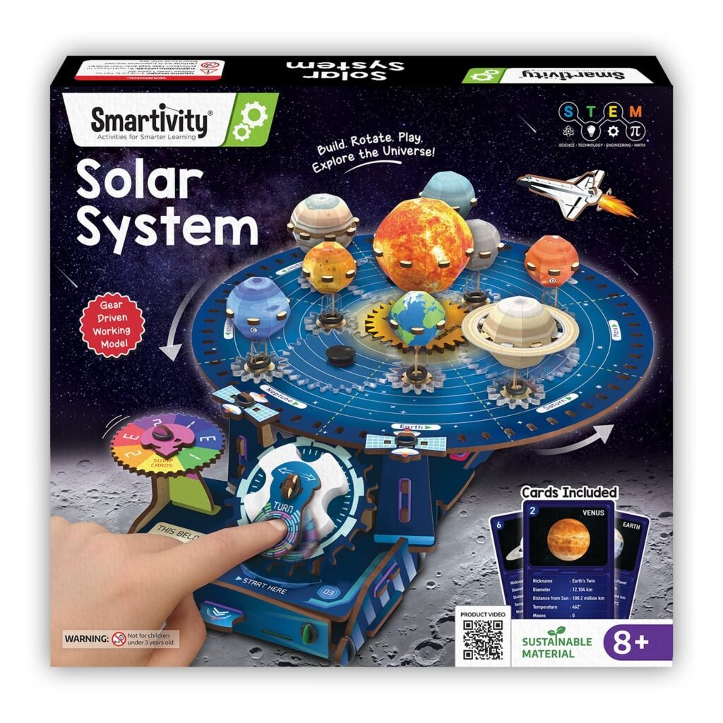 Smartivity DIY Solar System Kit – Gear-Driven Planet Model for Kids 8-14 Smartivity DIY Solar System Kit – Gear-Driven Planet Model for Kids 8-14