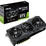 ASUS TUF Gaming NVIDIA GeForce RTX 3060 Ti OC Edition Graphics Card (PCIe 4.0, 8GB GDDR6, HDMI 2.1 , DisplayPort 1.4a, Dual Ball Fan Bearings, Military-Grade Certification, GPU Tweak II), Black