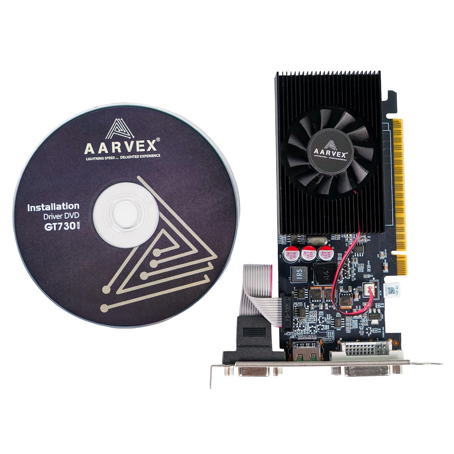 GT730 4GB DDR3 128-Bit Graphics Card | PCIe 2.0 x8 GPU | HDMI, DVI & VGA | DirectX 12 | 4K Display Support | Desktop Graphics Card for Gaming, Video Editing & Multimedia