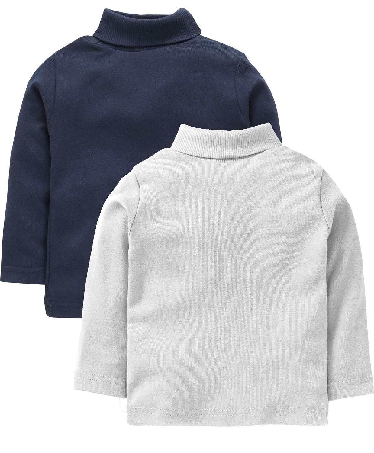 REVOLTEK Boy’s and Girl’s 100% Cotton Full Sleeve Turtle High Neck T-Shirts Pack of 2