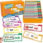 SHNMN 30PCS Read and Rhyme Flip Books, Interesting Word Family Flip Books, ABC Vocabulary Cards, Sight Words Flash Cards Kindergarten, Read and Rhyme Flip Activity Book