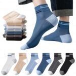 VAIDUE Cotton Ankle Length Socks for Men & Women – Pack of 6 Multicolor Soft Breathable Socks – Stretchable, Durable, Skin-Friendly Casual Socks for Daily Use, Gym, Sports & Office Wear