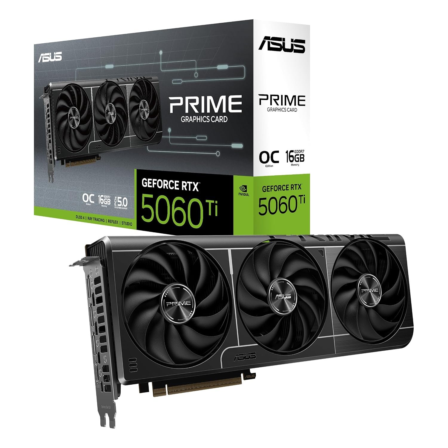 ASUS-NVIDIA-GeForce-RTXTM-5060Ti-Video-Card-16GB-PCIE-50 ASUS NVIDIA GeForce RTXTM 5060Ti Video Card, 16GB, PCIE 5.0, GDDR7, OC Edition/PRIME-RTX5060TI-O16G