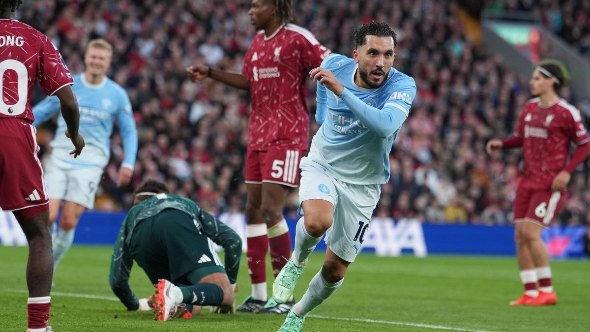 Premier League: Man City defeats Liverpool 3-0, silencing hostile Anfield crowd