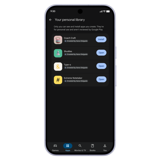 PersonalApps_mobile_1X1_Static Google Play now supports private, vibe-coded apps built just for you