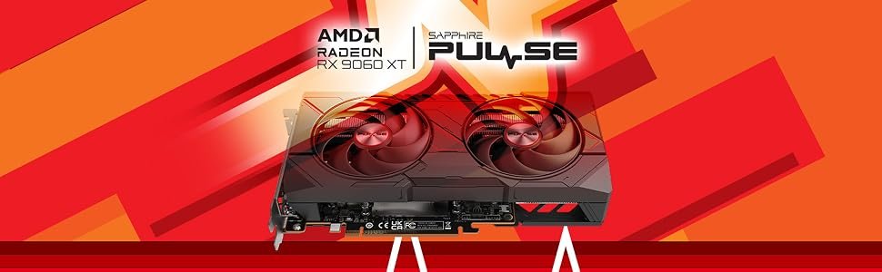 Sapphire-Pulse-AMD-Radeon-RX-9060-XT-Gaming-OC-16GB Sapphire Pulse AMD Radeon™ RX 9060 XT Gaming OC 16GB Dual HDMI/DP