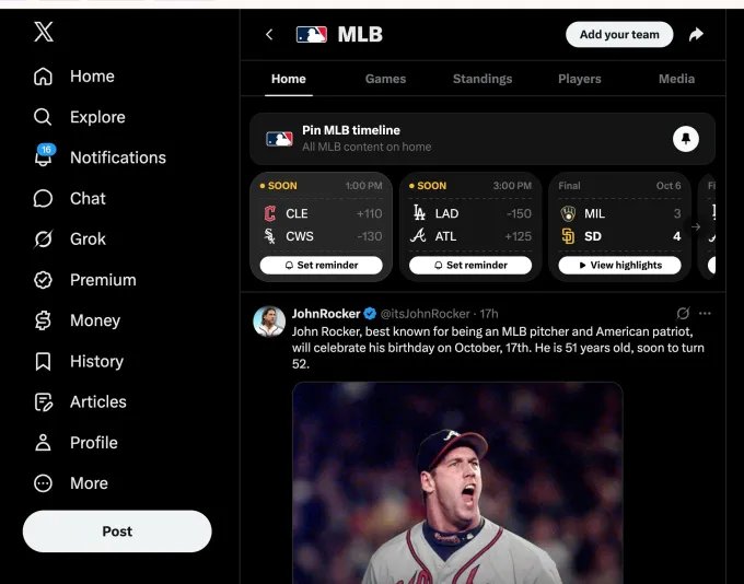 gametime-x-mlb X expands its 'Gametime' sports hub beyond the NFL, starting with MLB