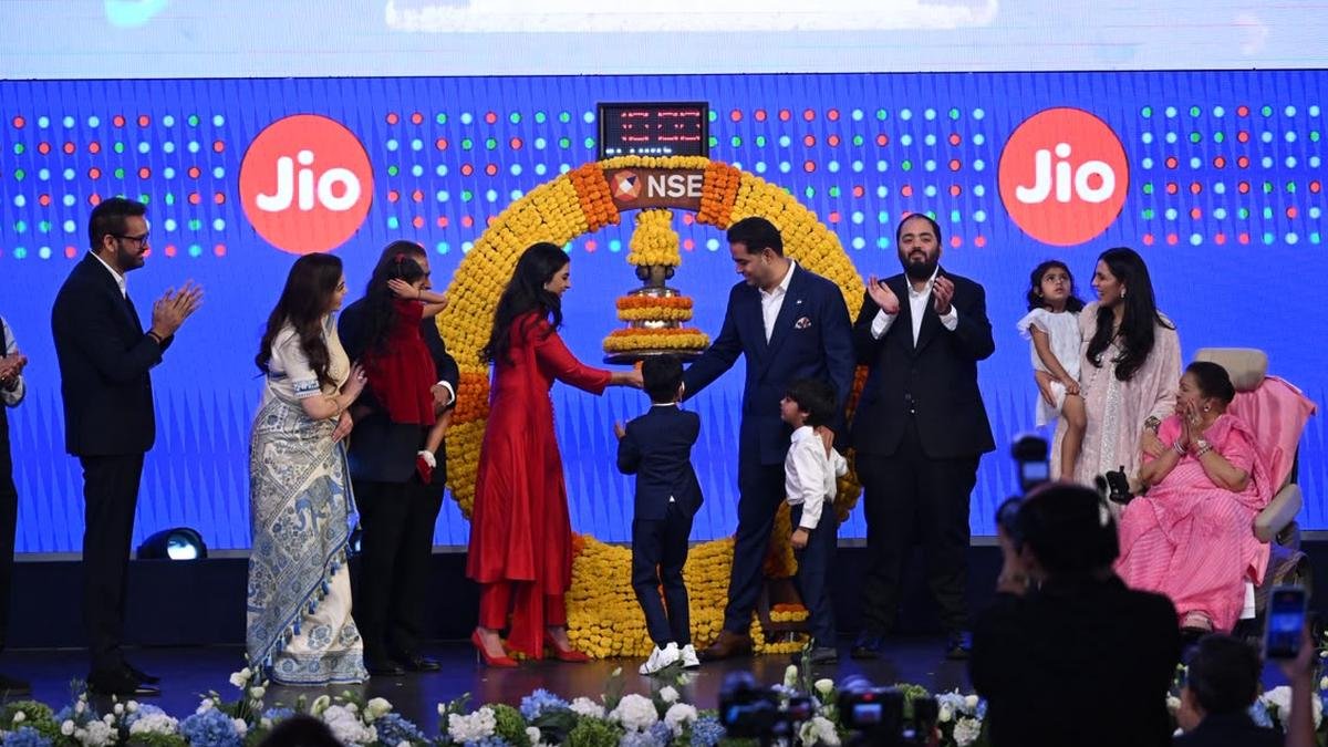 Jio Platforms debuts on stock exchanges at premium of ₹1,358 per share